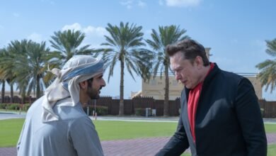 حمدان بن محمد يلتقي إيلون ماسك ويستعرض معه آفاق التطور التكنولوجي والذكاء الاصطناعي