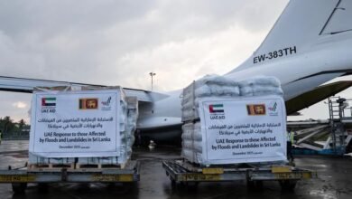 الإمارات ترسل طائرة المساعدات السابعة لدعم المتضررين من فيضانات سيريلانكا
