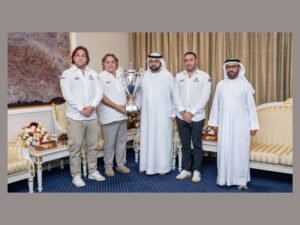 محمد الشرقي يستقبل فريق الفجيرة للزوارق السريعة لفوزه ببطولة العالم لسباقات الإكس كات 2024