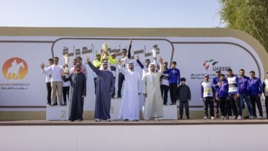 الفارس منصور الحمادي يحصد كأس صاحب السمو رئيس الدولة لعمالقة القدرة