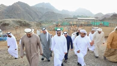 ولي عهد رأس الخيمة يتفقد "واديي كوب والعيم" ويطلع على احتياجات الأهالي