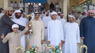 حاكم أم القيوين يشهد منافسات اليوم الختامى من مهرجان أم القيوين الـ19 لسباقات الهجن العربية الاصيلة