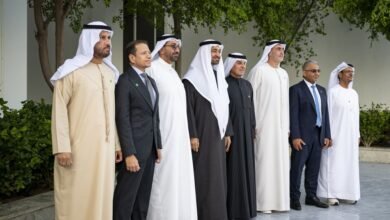 رئيس الدولة يستقبل وفد ممثلي البنوك والمصارف التي أسهمت في مبادرة إعفاء المواطنين المتعثرين من ديونهم