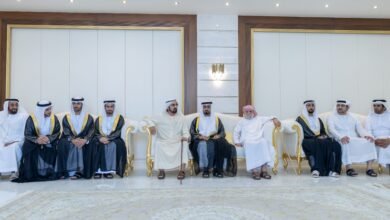 محمد بن راشد يحضر أفراح الفلاسي يرافقه مكتوم بن محمد