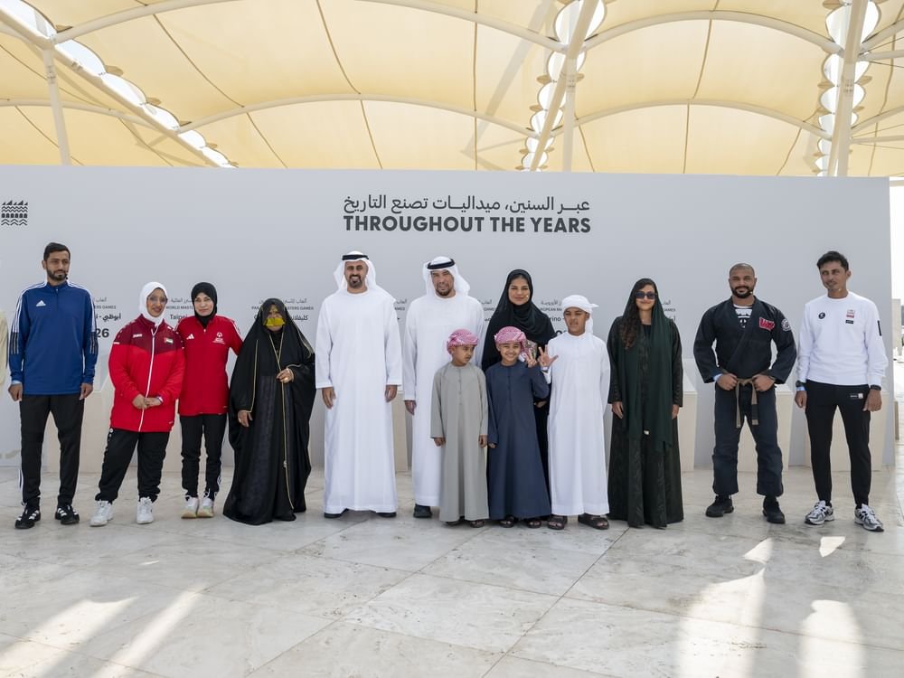 ذياب بن محمد بن زايد يشهد الكشف عن الميداليات الرسمية لألعاب الماسترز أبوظبي 2026 1 ذياب بن محمد بن زايد يشهد الكشف عن الميداليات الرسمية لألعاب الماسترز أبوظبي 2026