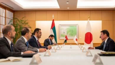 الإمارات واليابان تبحثان مستجدات العلاقات الثنائية وسبل تعزيز التعاون في قطاعات الطاقة والصناعة والتجارة