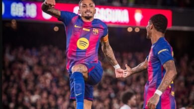 برشلونة يكسر صمود أوساسونا بمهارة رافينيا