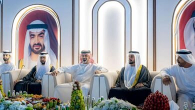 عمار بن حميد يحضر أفراح الكتبي في الشارقة