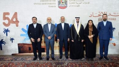 سفارة الدولة في طهران تحتفل بعيد الاتحاد الـ 54