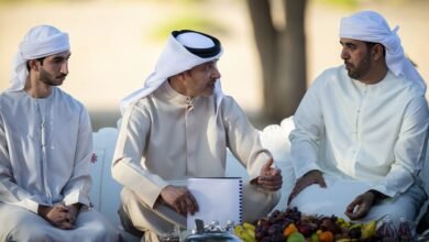 هزاع بن زايد يزور أبناء شهداء الوطن في مخيم أبناء الفخر الشتوي – رماح في منطقة العين