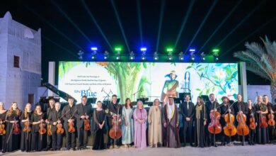 سعود بن صقر يشهد العرض الدولي الأول للأمسية الموسيقية الفنلندية "الطائر الأزرق"