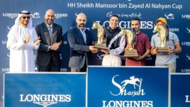 "أي أتش طحان" بطل كأس منصور بن زايد في ثالث سباقات مضمار الشارقة لونجين