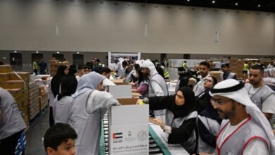 “الفارس الشهم 3” تبدأ تحميل "سفينة محمد بن راشد الإنسانية" لدعم غزة