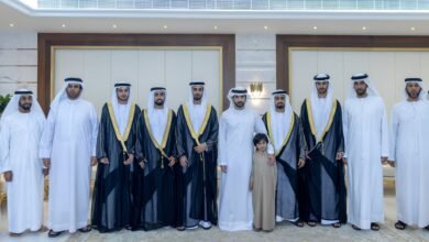 حمدان بن محمد يحضر أفراح الفلاسي