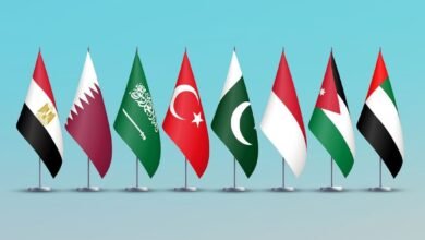بيان مشترك لوزراء خارجية الإمارات، والأردن، وإندونيسيا، وباكستان، وتركيا، والسعودية، وقطر، ومصر