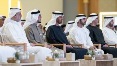 رئيس الدولة والشيوخ يشهدون جلسة وطنية في الذكرى الرابعة ليوم العزم" 17 يناير "