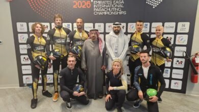 عروض مميزة في أطول نفق هوائي بحفل افتتاح بطولة الإمارات الدولية للقفز الحر