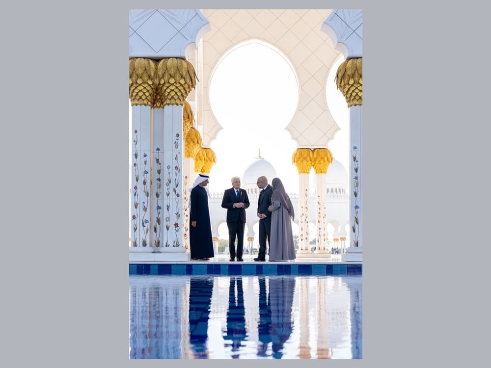 الرئيس الإيطالي يزور جامع الشيخ زايد الكبير في أبوظبي 1 الرئيس الإيطالي يزور جامع الشيخ زايد الكبير في أبوظبي