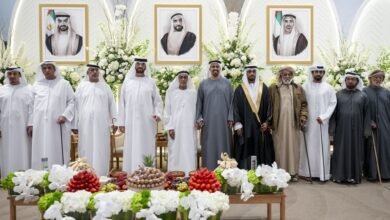 ذياب بن محمد بن زايد يحضر حفل استقبال بمناسبة زفاف ناصر النخيرة الشامسي