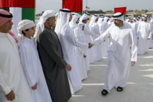 حمدان بن محمد يحضر أفراح المطيوعي والمزروعي