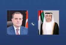 عبدالله بن زايد ووزير خارجية أذربيجان يبحثان هاتفياً العلاقات الثنائية بين البلدين