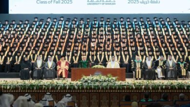 سلطان بن أحمد القاسمي يشهد حفل تخريج طالبات درجة البكالوريوس بجامعة الشارقة دفعة فصل الخريف 2025