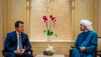 عبدالله بن زايد يستقبل نائب رئيس وزراء أوزبكستان على هامش أسبوع أبوظبي للاستدامة