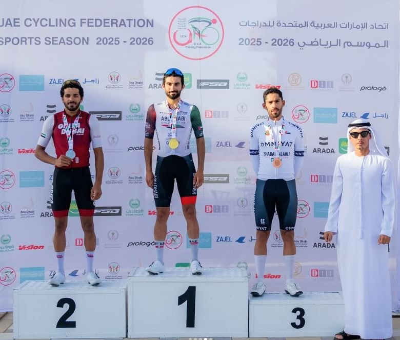 "أبوظبي للدراجات الهوائية" يتصدر "الكبار" في سباق مضمار العين 1 "أبوظبي للدراجات الهوائية" يتصدر "الكبار" في سباق مضمار العين
