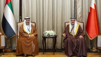 النائب الأول لرئيس المجلس الوطني الاتحادي يلتقي رئيس مجلس النواب في البحرين