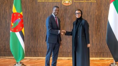 نورة الكعبي تلتقي وزير خارجية كومنولث دومينيكا