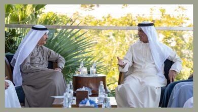 حاكم رأس الخيمة يستقبل حاكم أم القيوين