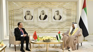 صقر غباش يستقبل نائب رئيس مجلس المستشارين المغربي