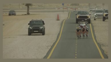 محمد بن راشد يشهد جانبا من سباق السيدات ضمن منافسات بطولة السلم للدراجات الهوائية