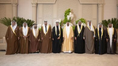 ذياب بن محمد بن زايد يحضر حفل استقبال بمناسبة زفاف عثمان عبدالله اليحيا