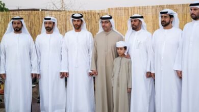 هزاع بن زايد يزور نايل راشد سيف الشامسي