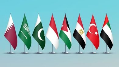 بيان مشترك لوزراء خارجية الإمارات وتركيا ومصر والأردن وإندونيسيا وباكستان والسعودية وقطر