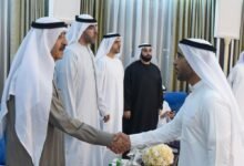 حاكم أم القيوين يستقبل المهنئين بحلول شهر رمضان