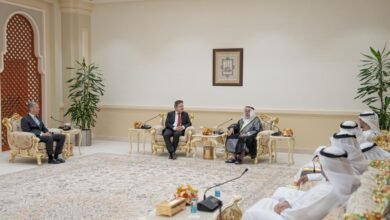 حاكم الشارقة يستقبل وزير الدولة للشؤون الثقافية في البرتغال