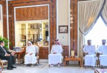 حاكم عجمان يستقبل رئيس جامعة القاهرة