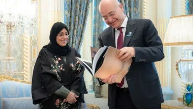 جواهر القاسمي تستقبل الدكتور برهم صالح في الشارقة 5 جواهر القاسمي