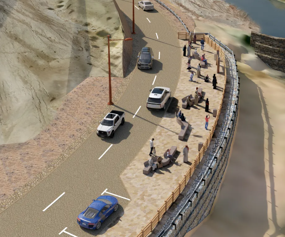 البلديات والنقل تبدأ مشروع تطوير طريق سد مبزرة في منطقة العين 1 البلديات والنقل