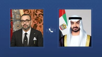 رئيس الدولة وملك المغرب يتبادلان خلال اتصال هاتفي التهاني بمناسبة شهر رمضان المبارك