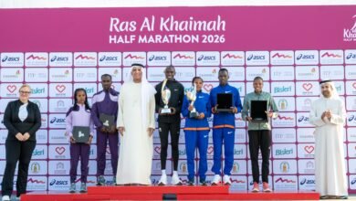 سعود بن صقر يشهد انطلاق النسخة الـ 19 من سباق "نصف ماراثون رأس الخيمة 2026"