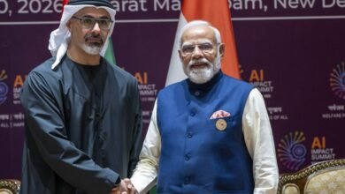 ولي عهد أبوظبي يلتقي رئيس وزراء جمهورية الهند على هامش قمة تأثير الذكاء الاصطناعي