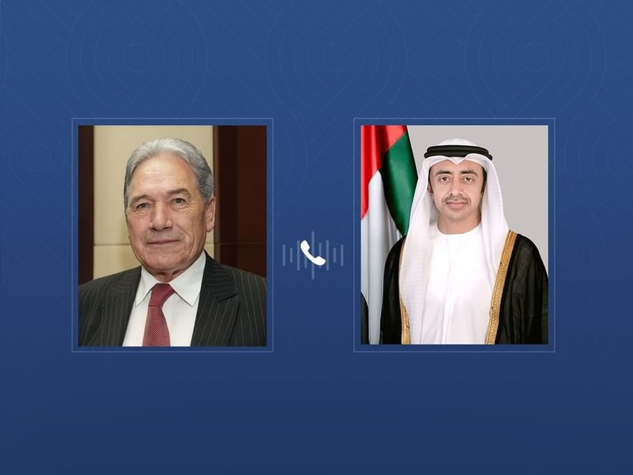 عبدالله بن زايد ووزير خارجية نيوزيلندا يبحثان هاتفيا علاقات التعاون والشراكة بين البلدين 1 عبدالله بن زايد ووزير خارجية نيوزيلندا يبحثان هاتفيا علاقات التعاون والشراكة بين البلدين