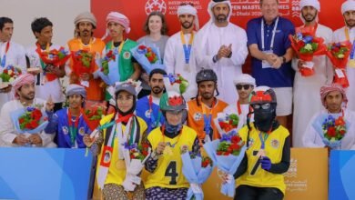 حمدان بن سلطان يتوج الفائزين في "سباق الهجن" بألعاب االماسترز"