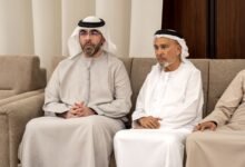 نائب حاكم أم القيوين يقدم واجب العزاء في عبدالمجيد أحمد قاسم صديقي