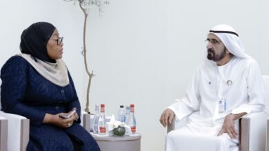 محمد بن راشد يلتقي رئيسة جمهورية تنزانيا المتحدة ويؤكد أهمية توسيع الشراكات بين حكومات العالم لدعم جهود التنمية