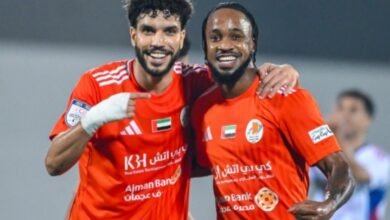 قذيفة مغربية تحبط الشارقة أمام عجمان 2 قذيفة مغربية تحبط الشارقة أمام عجمان