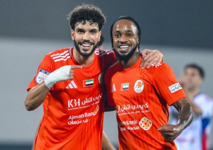 قذيفة مغربية تحبط الشارقة أمام عجمان 1 قذيفة مغربية تحبط الشارقة أمام عجمان